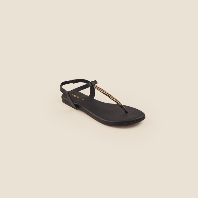 Mochi Women Black Casual Sandals (SKU: 33-1417-11-36)