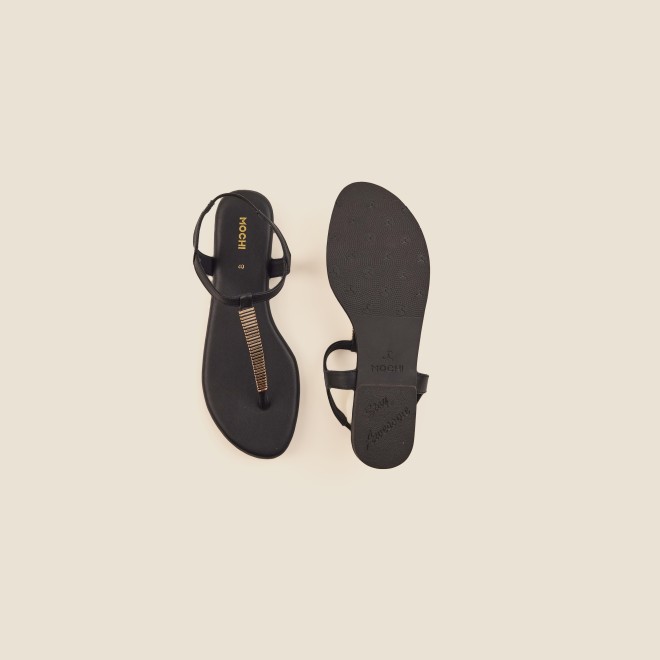 Mochi Women Black Casual Sandals (SKU: 33-1417-11-36)