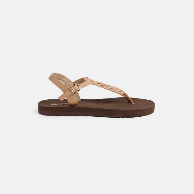 Mochi Women Tan Casual Sandals (SKU: 33-1431-23-37)