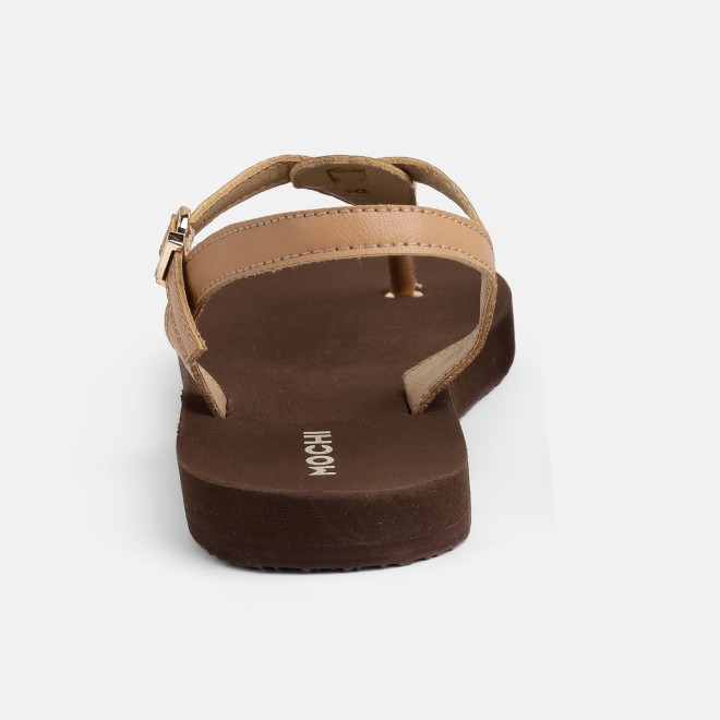 Mochi Women Tan Casual Sandals (SKU: 33-1431-23-37)