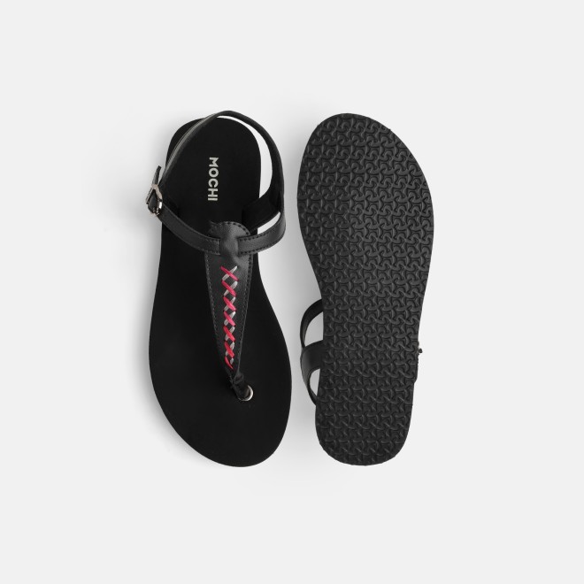 Mochi Women Black Casual Sandals (SKU: 33-1431-11-36)