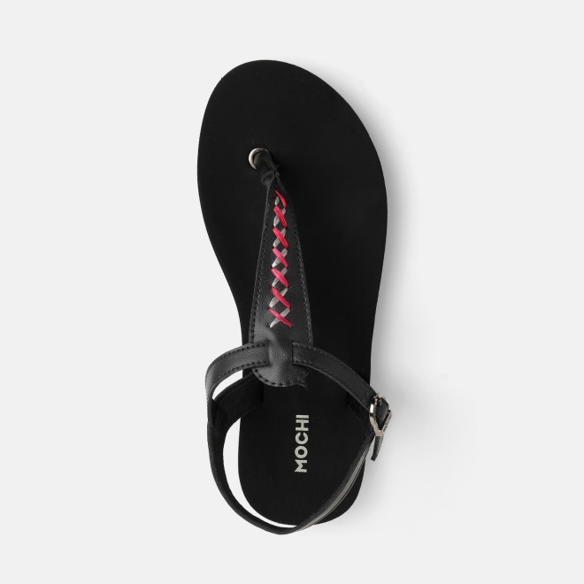 Mochi Women Black Casual Sandals (SKU: 33-1431-11-36)