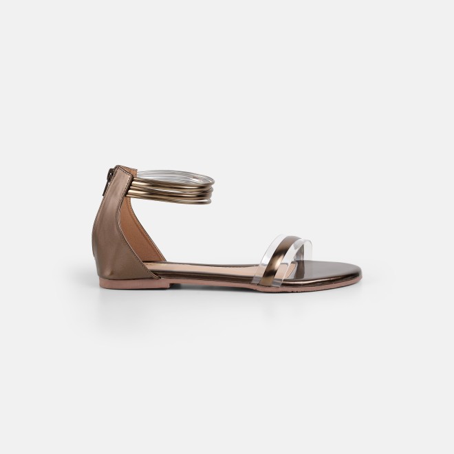 Mochi Women Bronze Casual Sandals (SKU: 33-1445-46-36)