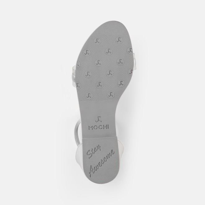 Mochi Women White Casual Sandals (SKU: 33-1445-16-36)