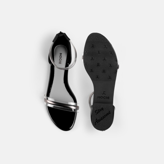 Mochi Women Black Casual Sandals (SKU: 33-1445-11-36)