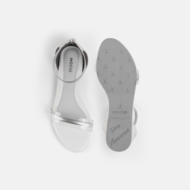 Mochi Women White Casual Sandals (SKU: 33-1445-16-36)