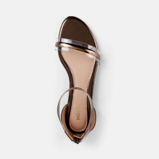 Mochi Women Bronze Casual Sandals (SKU: 33-1445-46-36)
