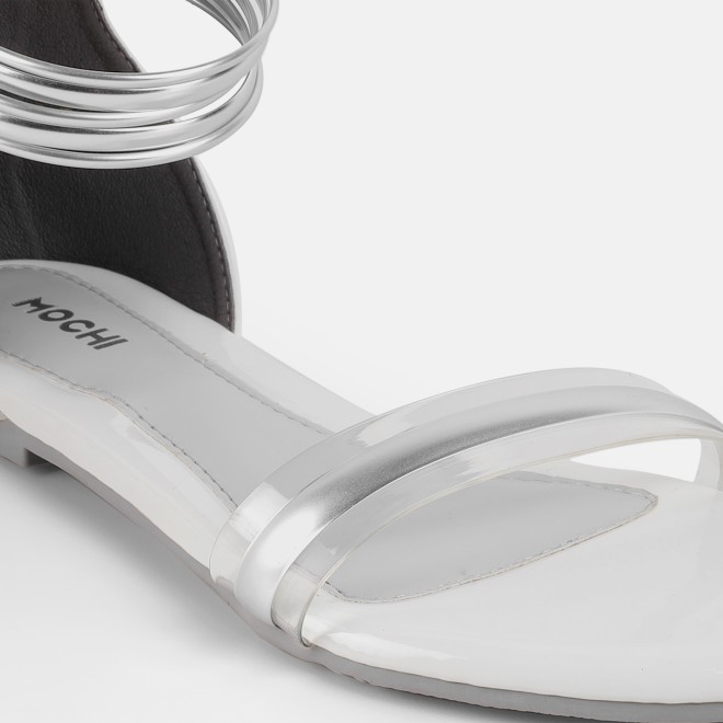 Mochi Women White Casual Sandals (SKU: 33-1445-16-36)