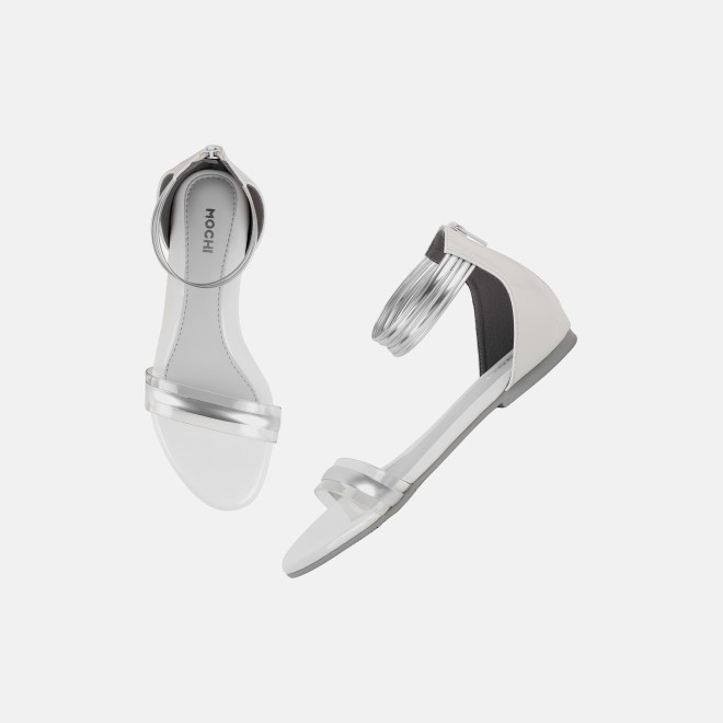 Mochi Women White Casual Sandals (SKU: 33-1445-16-36)