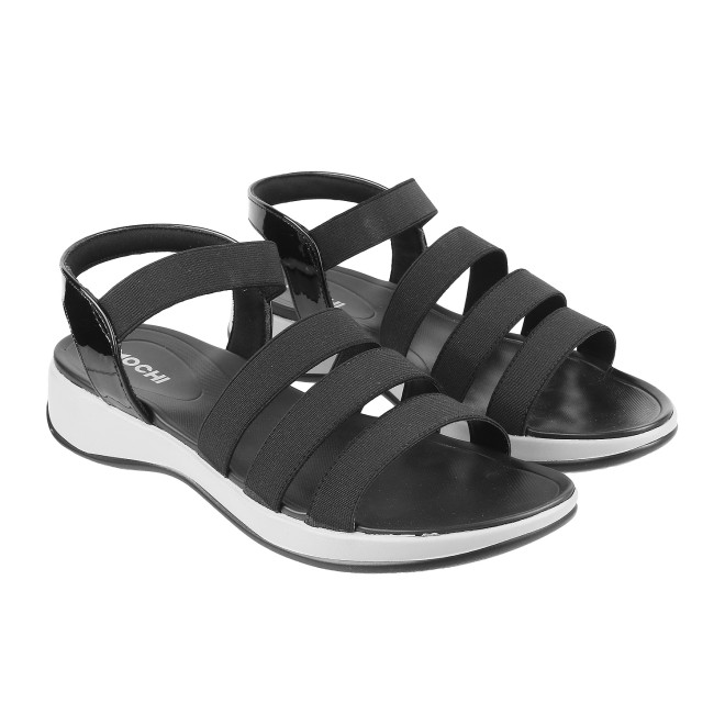 Mochi Women Black Casual Sandals