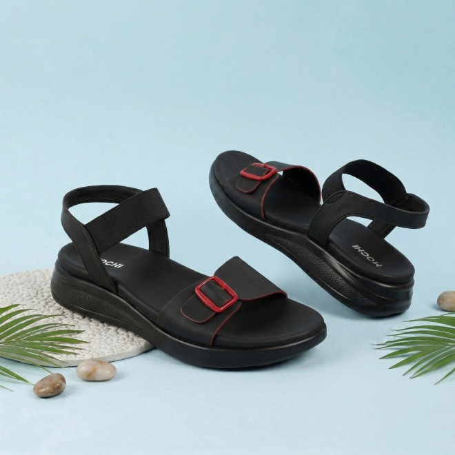 Mochi Women Black Casual Sandals (SKU: 33-1458-11-36)