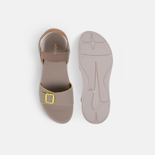 Mochi Women Beige Casual Sandals (SKU: 33-1458-20-36)