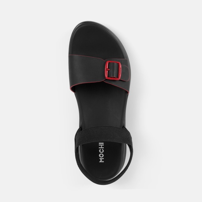 Mochi Women Black Casual Sandals (SKU: 33-1458-11-36)