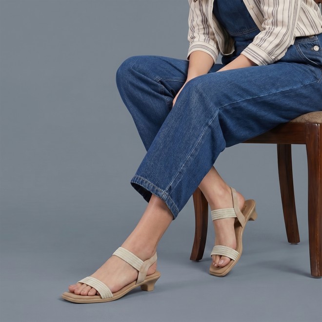 Mochi Women Gold Casual Sandals (SKU: 33-1459-15-36)