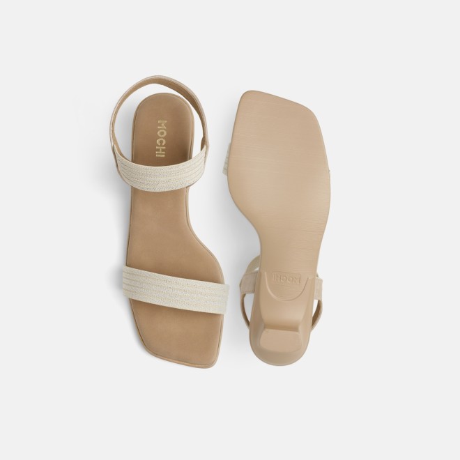 Mochi Women Gold Casual Sandals (SKU: 33-1459-15-36)