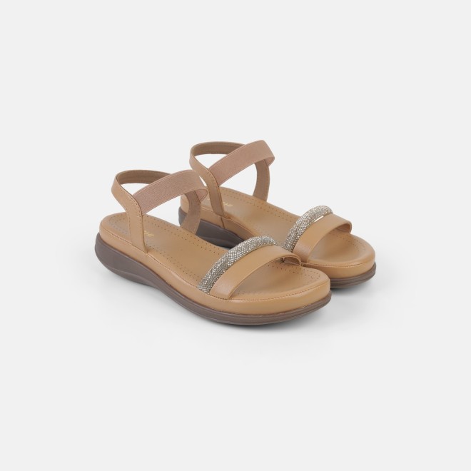 Mochi Women Beige Casual Sandals (SKU: 33-1481-20-36)