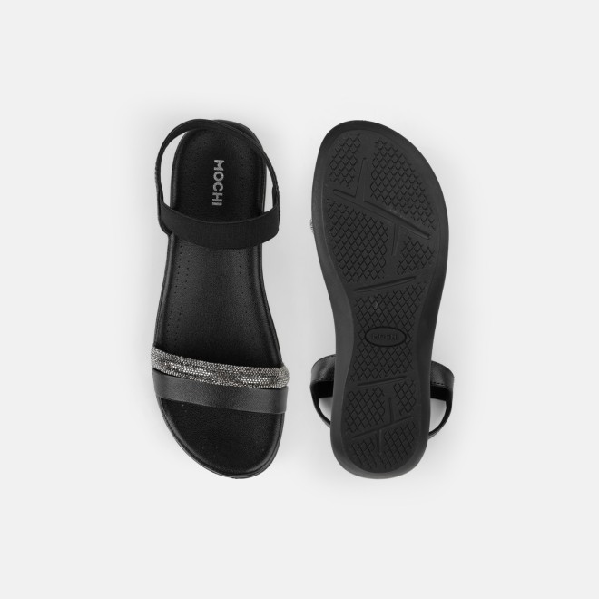 Mochi Women Black Casual Sandals (SKU: 33-1481-11-36)