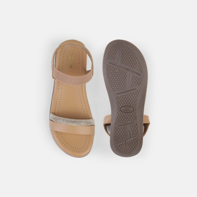 Mochi Women Beige Casual Sandals (SKU: 33-1481-20-36)