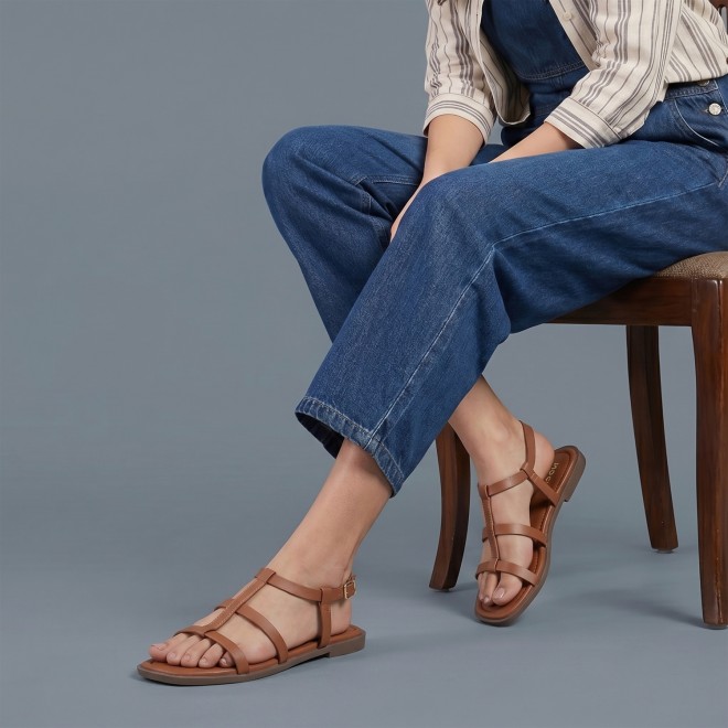 Mochi Women Tan Casual Gladiators (SKU: 33-1515-23-36)