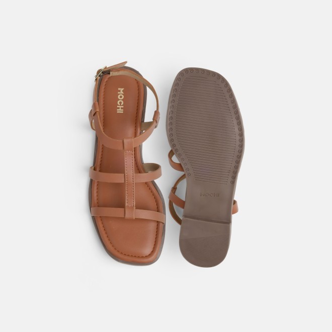 Mochi Women Tan Casual Gladiators (SKU: 33-1515-23-36)