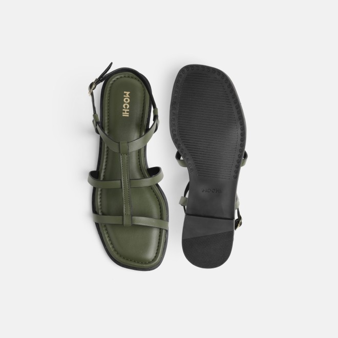 Mochi Women Olive Casual Gladiators (SKU: 33-1515-49-36)