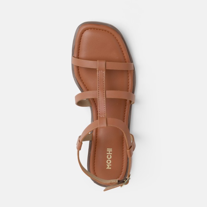Mochi Women Tan Casual Gladiators (SKU: 33-1515-23-36)