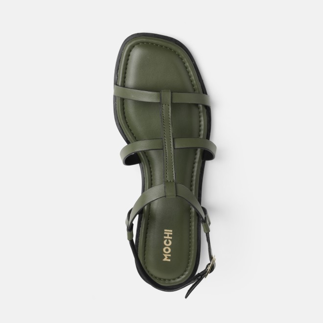Mochi Women Olive Casual Gladiators (SKU: 33-1515-49-36)