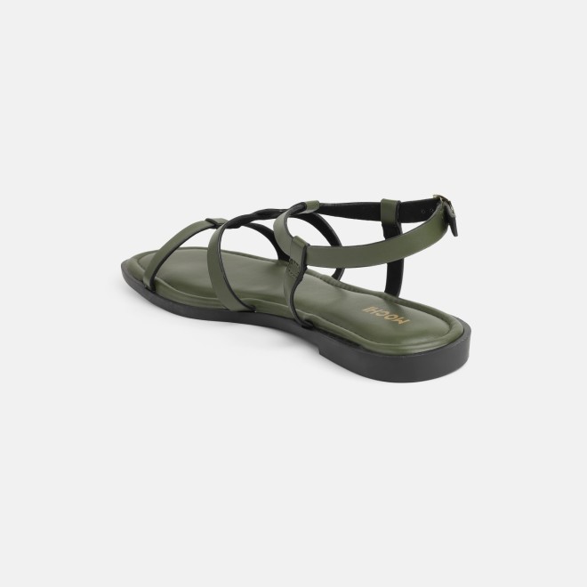 Mochi Women Olive Casual Gladiators (SKU: 33-1515-49-36)