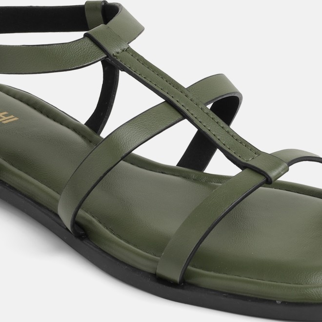 Mochi Women Olive Casual Gladiators (SKU: 33-1515-49-36)