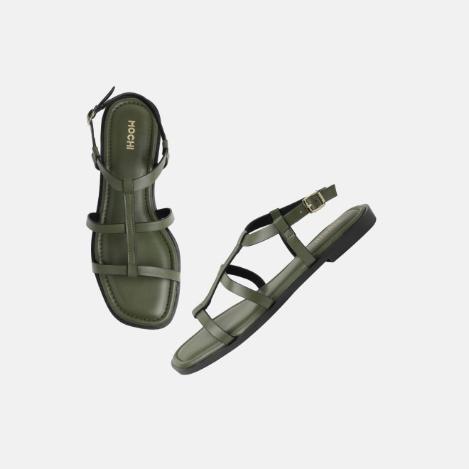 Mochi Women Olive Casual Gladiators (SKU: 33-1515-49-36)