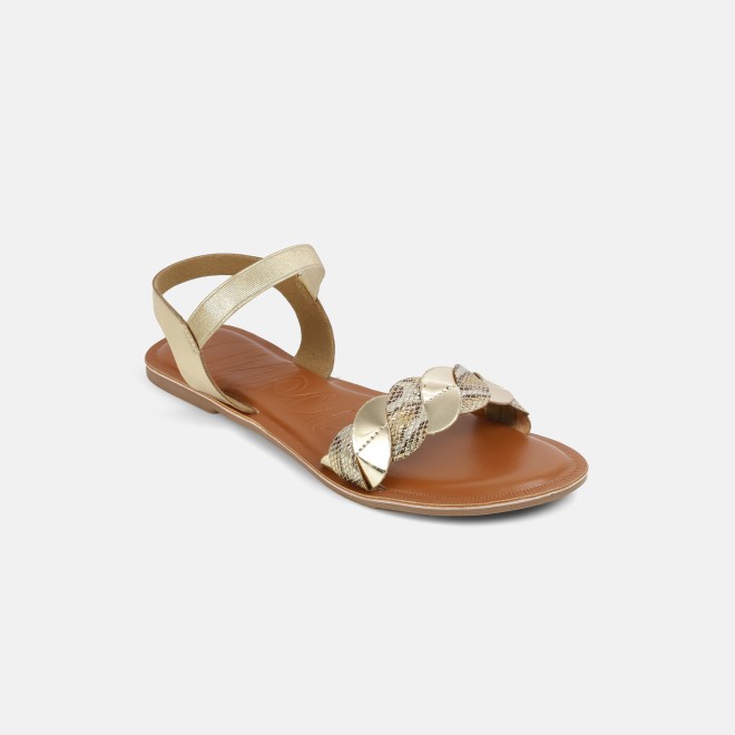 Mochi Women Gold Casual Sandals (SKU: 33-1516-15-37)
