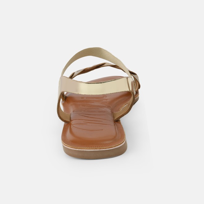 Mochi Women Gold Casual Sandals (SKU: 33-1516-15-37)