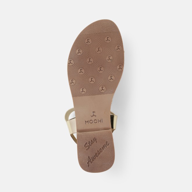 Mochi Women Gold Casual Sandals (SKU: 33-1516-15-37)