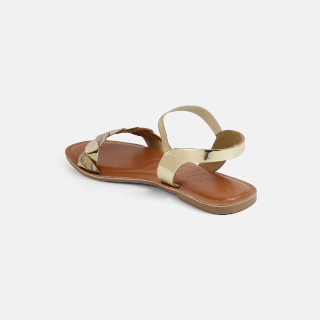 Mochi Women Gold Casual Sandals (SKU: 33-1516-15-37)
