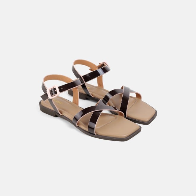 Mochi Women Brown Casual Sandals (SKU: 33-1518-12-36)