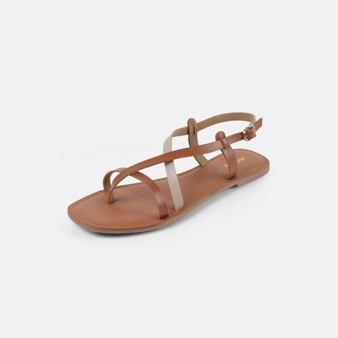 Mochi Women Tan Casual Gladiators (SKU: 33-1521-23-36)