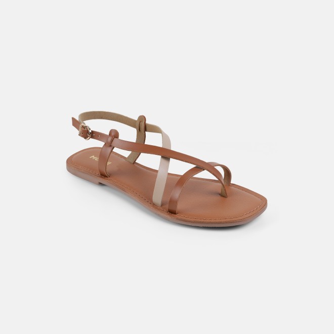 Mochi Women Tan Casual Gladiators (SKU: 33-1521-23-36)