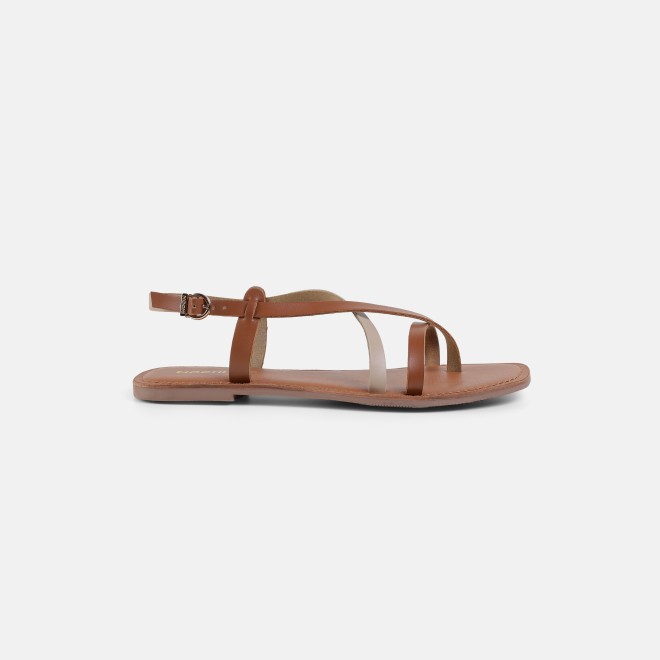 Mochi Women Tan Casual Gladiators (SKU: 33-1521-23-36)