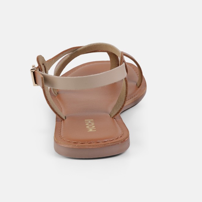 Mochi Women Tan Casual Gladiators (SKU: 33-1521-23-36)