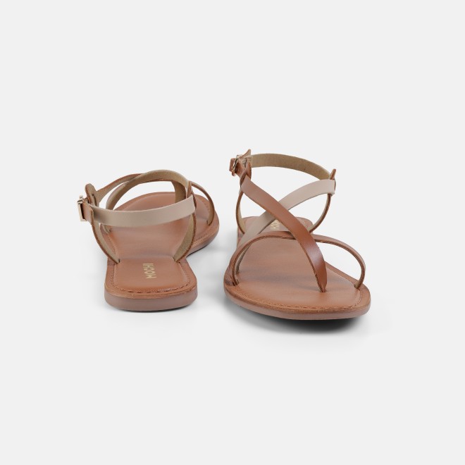 Mochi Women Tan Casual Gladiators (SKU: 33-1521-23-36)