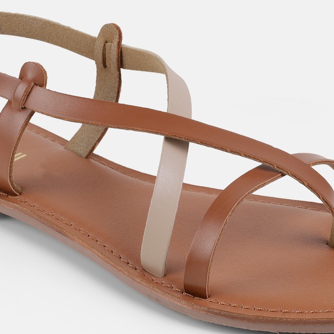 Mochi Women Tan Casual Gladiators (SKU: 33-1521-23-36)