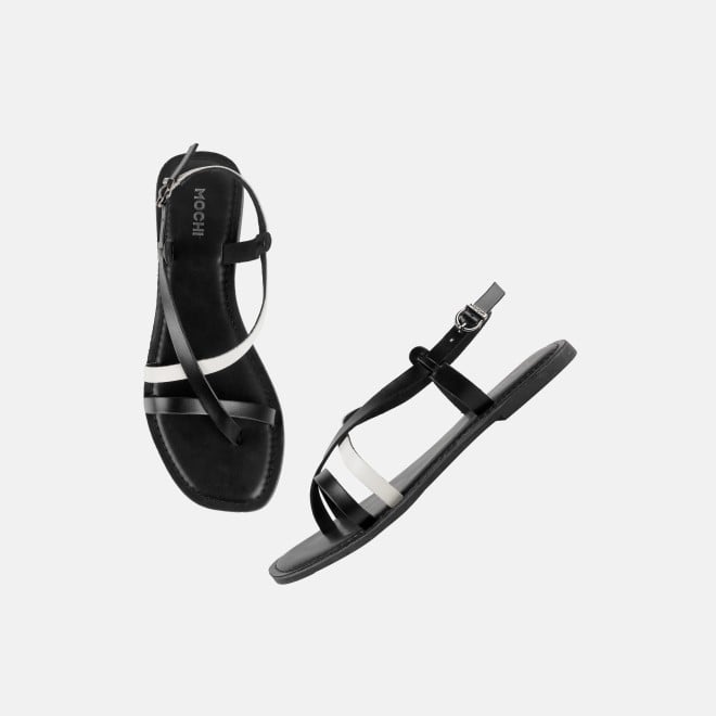Mochi Women Black Casual Gladiators (SKU: 33-1521-11-36)