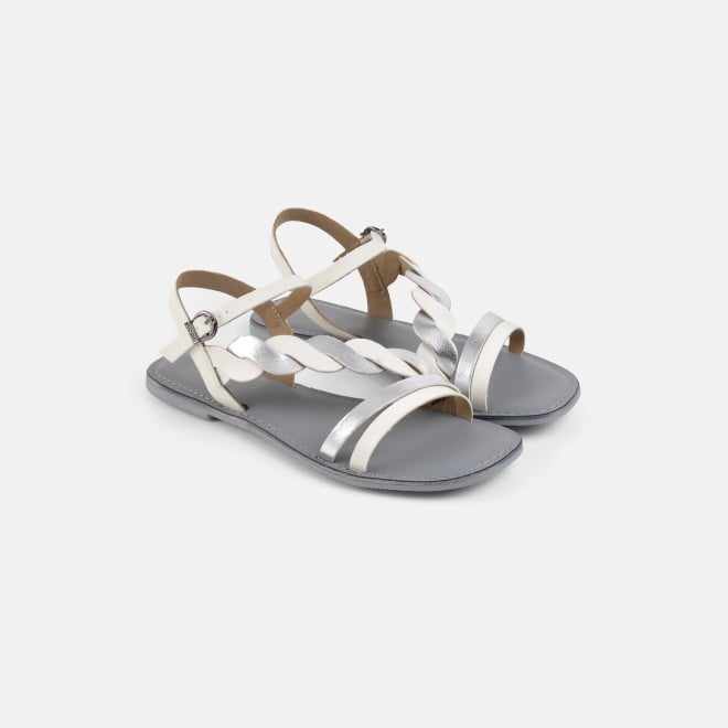Mochi Women White Casual Gladiators (SKU: 33-1522-16-36)