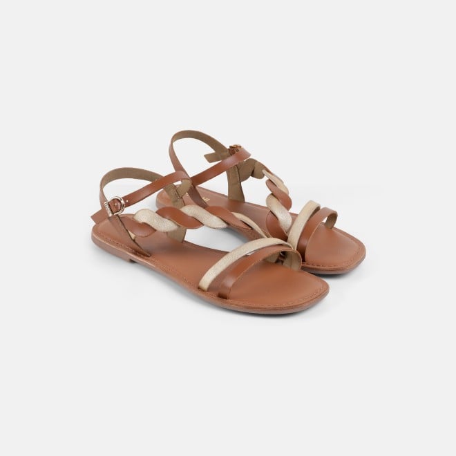 Mochi Women Tan Casual Gladiators (SKU: 33-1522-23-36)