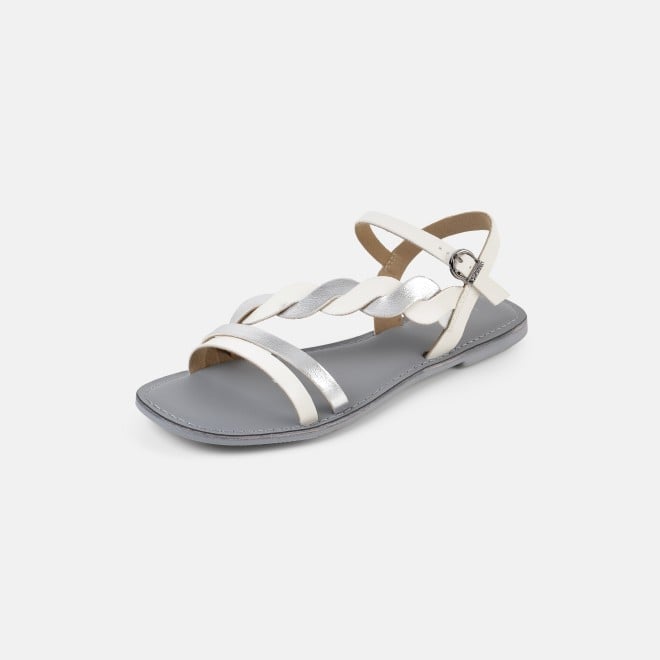 Mochi Women White Casual Gladiators (SKU: 33-1522-16-36)