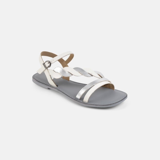Mochi Women White Casual Gladiators (SKU: 33-1522-16-36)