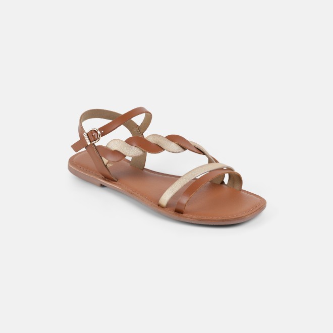 Mochi Women Tan Casual Gladiators (SKU: 33-1522-23-36)