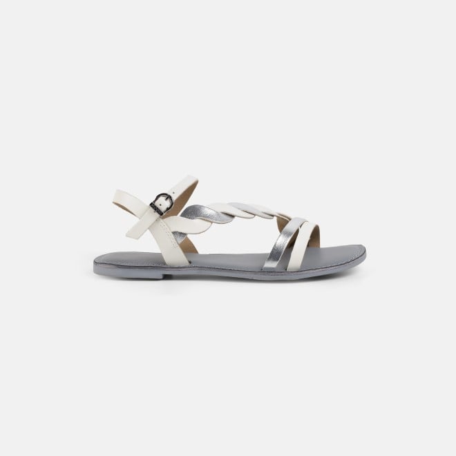 Mochi Women White Casual Gladiators (SKU: 33-1522-16-36)