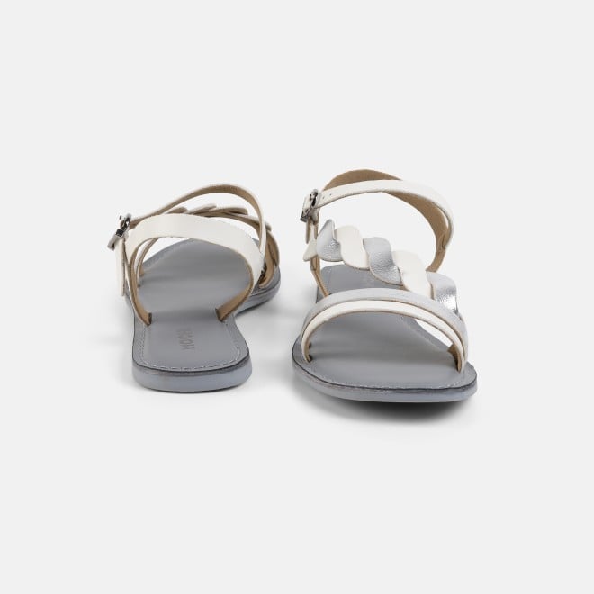 Mochi Women White Casual Gladiators (SKU: 33-1522-16-36)