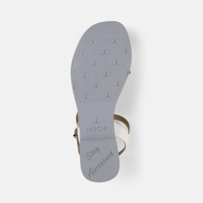 Mochi Women White Casual Gladiators (SKU: 33-1522-16-36)